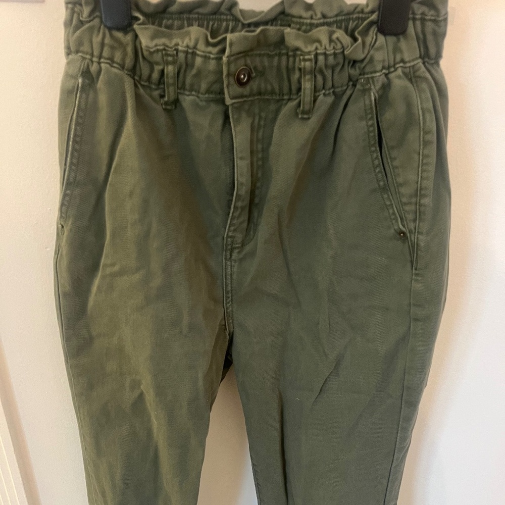 7 For All Mankind High Rise Army Green Pant Size 27